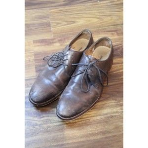 Men's Johnston Murphy Brown Leather Shoes Size 10.5 Conard Plain Toe